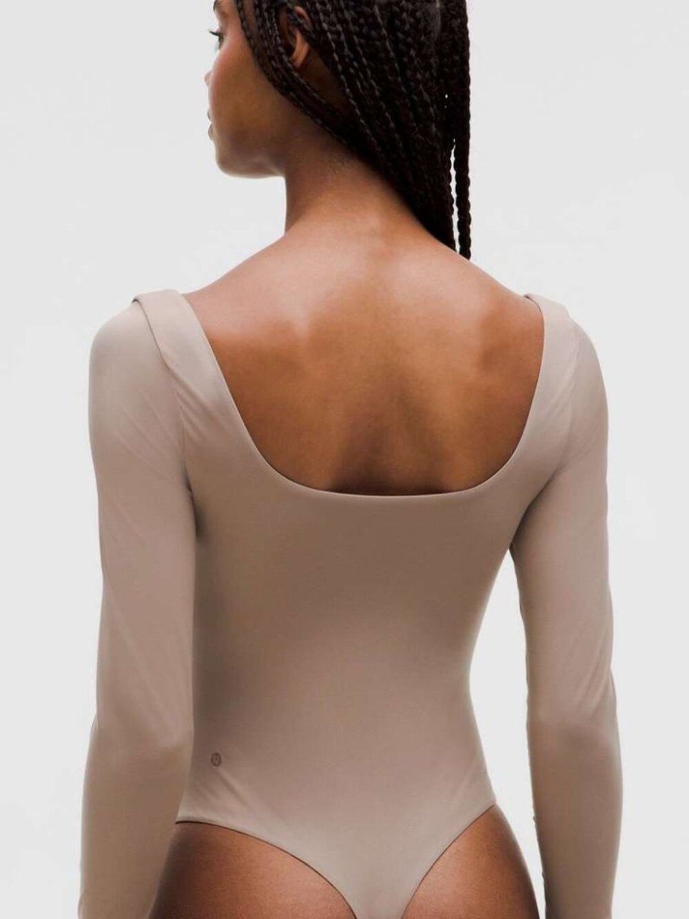 Lululemon Wundermost UltraSoft Nulu Square-Neck Long-Sleeve Bodysuit Taupetastic